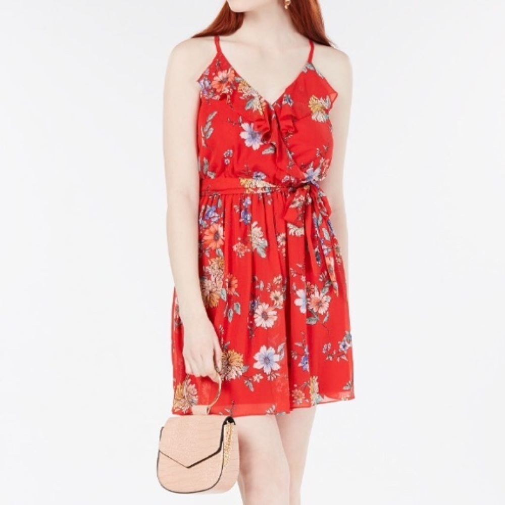 BCX RUFFLE DETAIL FIT & FLAIR DRESS SIZE MEDIUM - Picture 4 of 5
